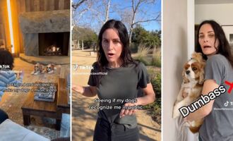 Courtney Cox Is an Obsessed Dog Mom Trying Her Best