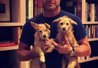 Liev Schreiber adopts two orphaned puppies from Houston and our hearts melted