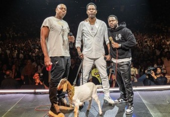 Kevin Hart gifted Chris Rock a pet goat on stage, named it “Will Smith”