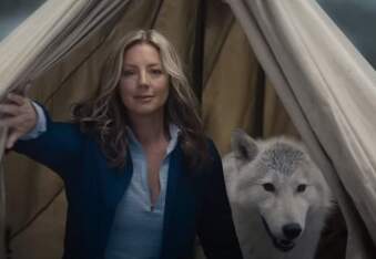 Sarah McLachlan confuses a wolf for a rescue dog in Busch Super Bowl Commercial