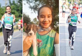 Marathon Runner Finds Stray Puppy During Race, Carries Him for 19 Miles