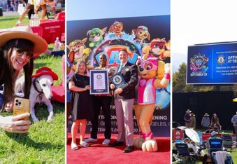 Guinness World Record Set by Over 200 Dogs Attending a Screening of Paw Patrol: The Mighty Movie