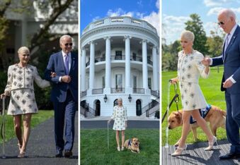 Selma Blair, Her Service Dog, and Joe Biden Commemorate the “Americans With Disabilities Act” at the White House