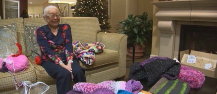 93 Year Old Woman Knits Blankets for Homeless Kittens