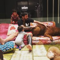 Antonella Roccuzzo and Messi family dog
