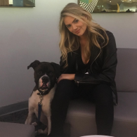 Kate Upton and her Dog