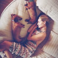 Rosie Huntington-Whiteley's pet Dolly and Peggy