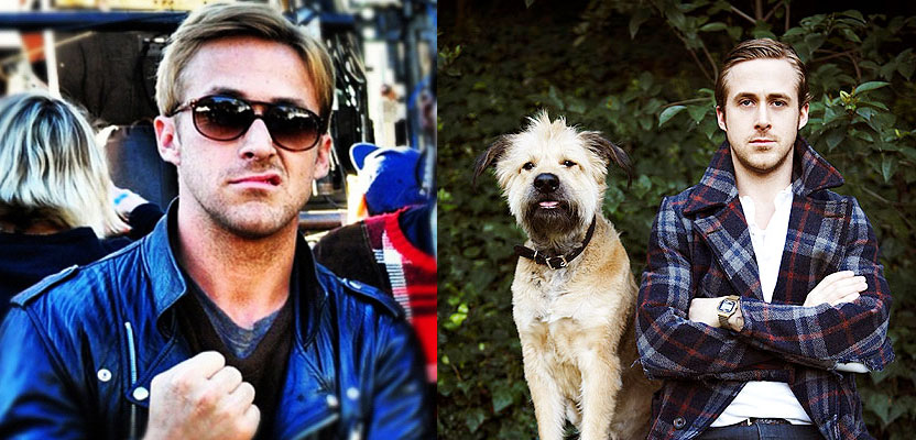 Ryan Gosling and George - dog