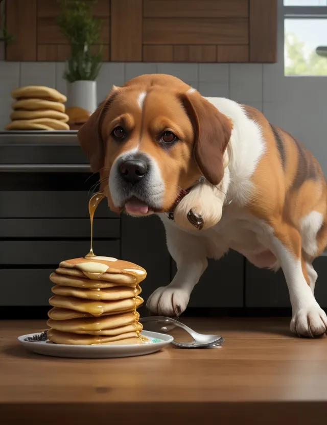 Video of Dog Stealing Pancakes is Lit Literally Celebrity Pets