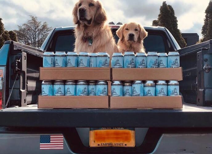 Beer Delivery By Brew Dogs by Six Harbors Brewing Company