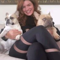 Gina Carano's pet Bulldogs
