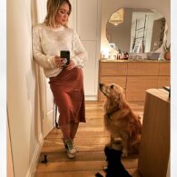 Hilary Duff's pet Winnie, Lucy, and Peaches