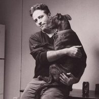 Jon Stewart's pet Shamsky and Monkey