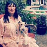 Anjelica Huston's pet Mercedes and Pootie Pie