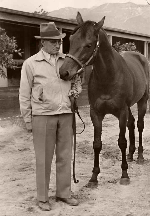 Seabiscuit with trainer Tom Smith