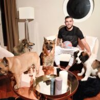 Theo Hernández's pet Roma, Kira, Moet and Enzo