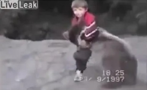 Khabib fighting a bear as a kid