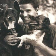 David Boreanaz's pet Fritz and Bertha Blue