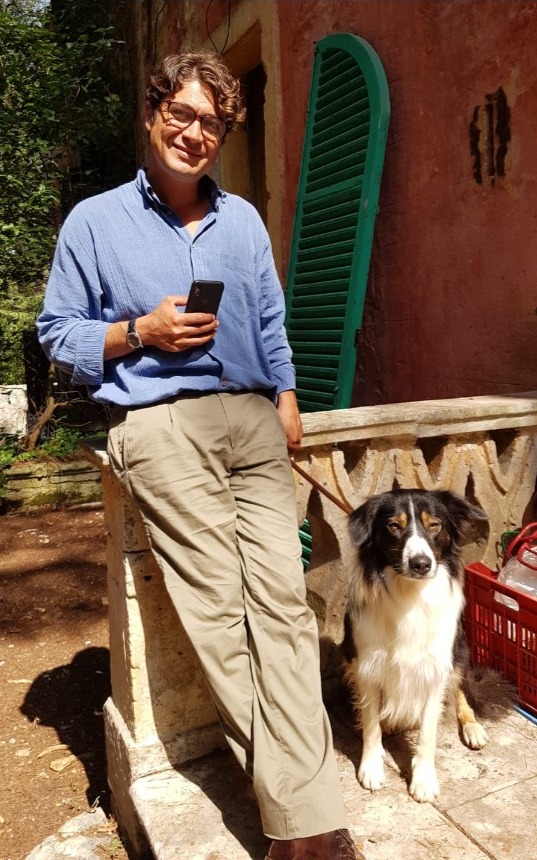 Riccardo Scamarcio Border Collie Dog