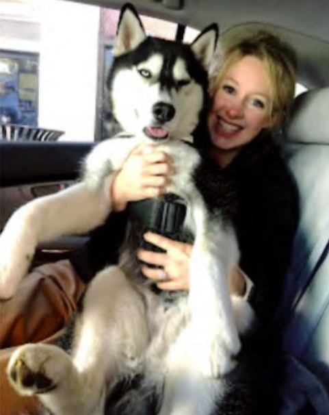 Elizabeth Holmes and her dog Balto