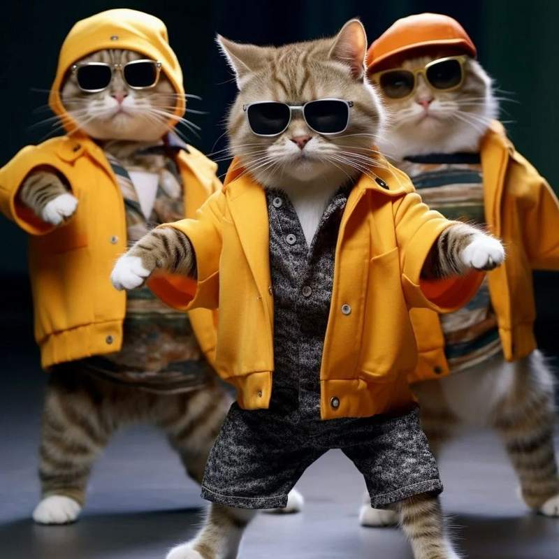AI cat hip hop group