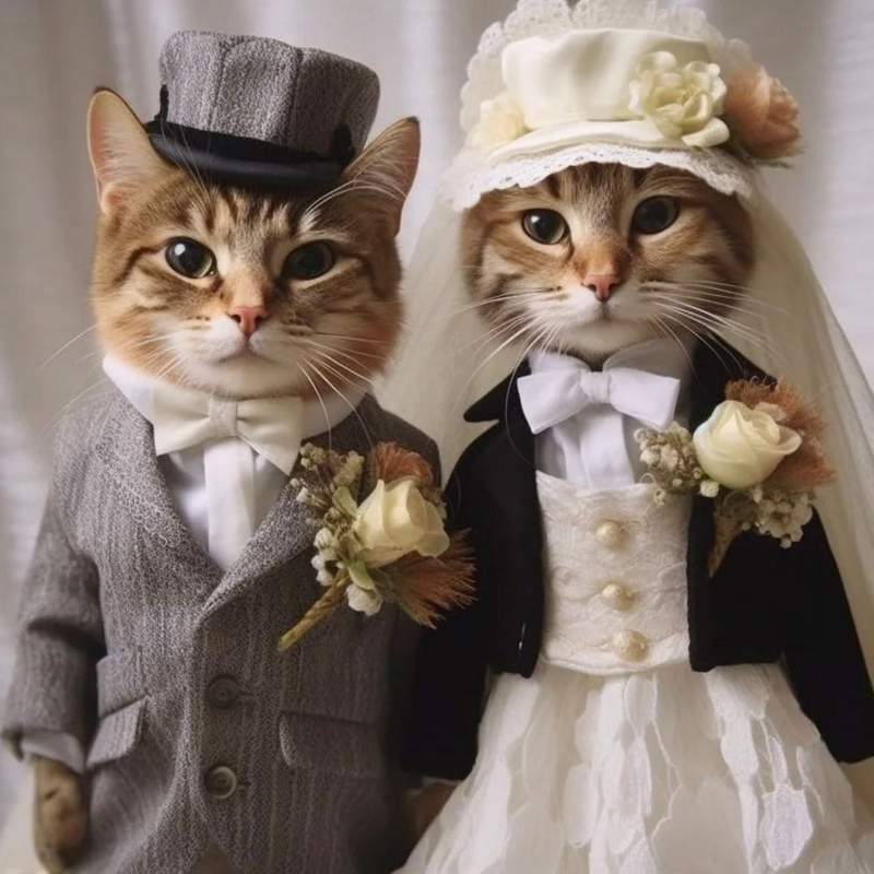 AI cats getting married