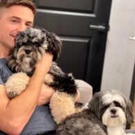 Eric Winter's pet Archie and Bandit