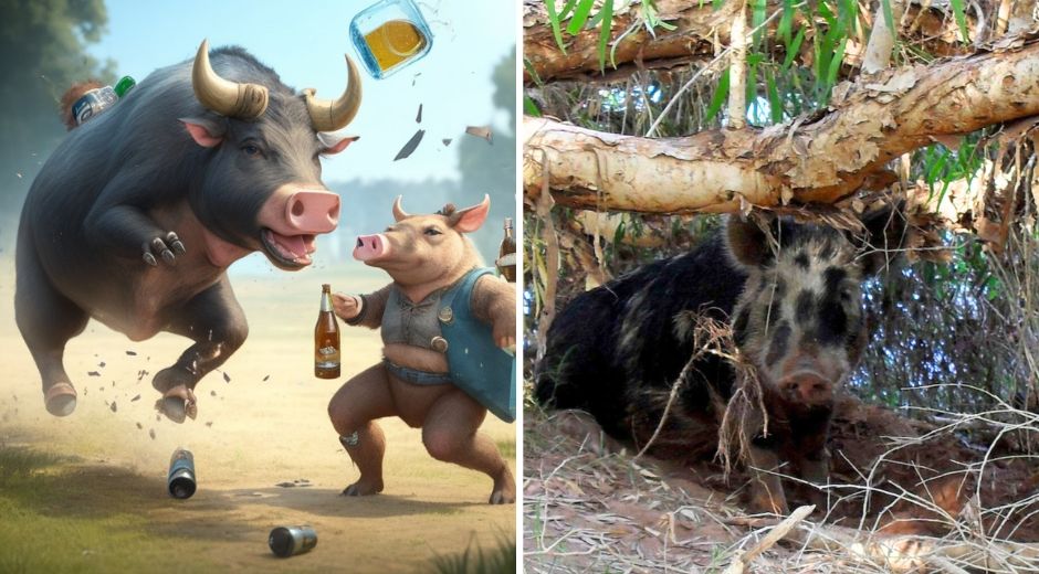 That Time a Pig Stole18 Beers, Got Drunk, and Fought a Cow