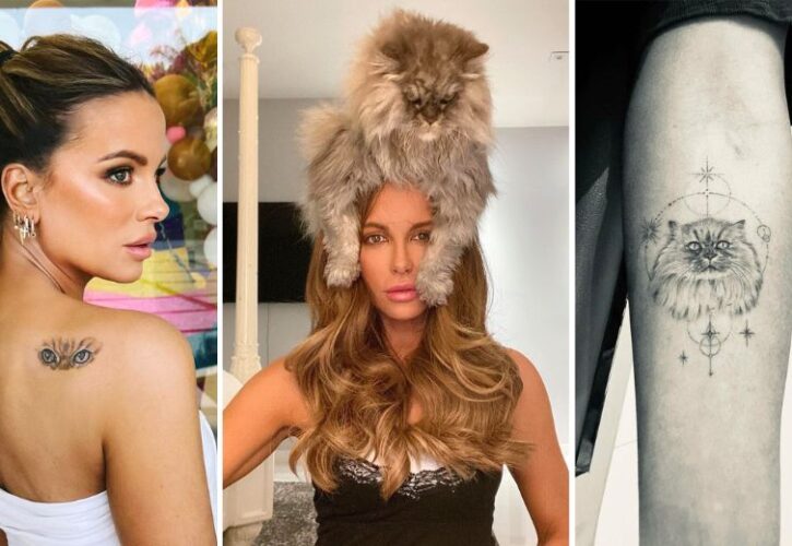 Kate Beckinsale Gets Two Tattoos of Her Late Persian Cat Clive