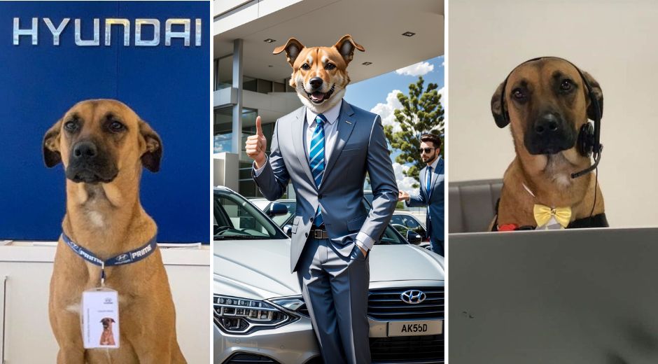 Tucson Stray dog turned Hyundai car salesman