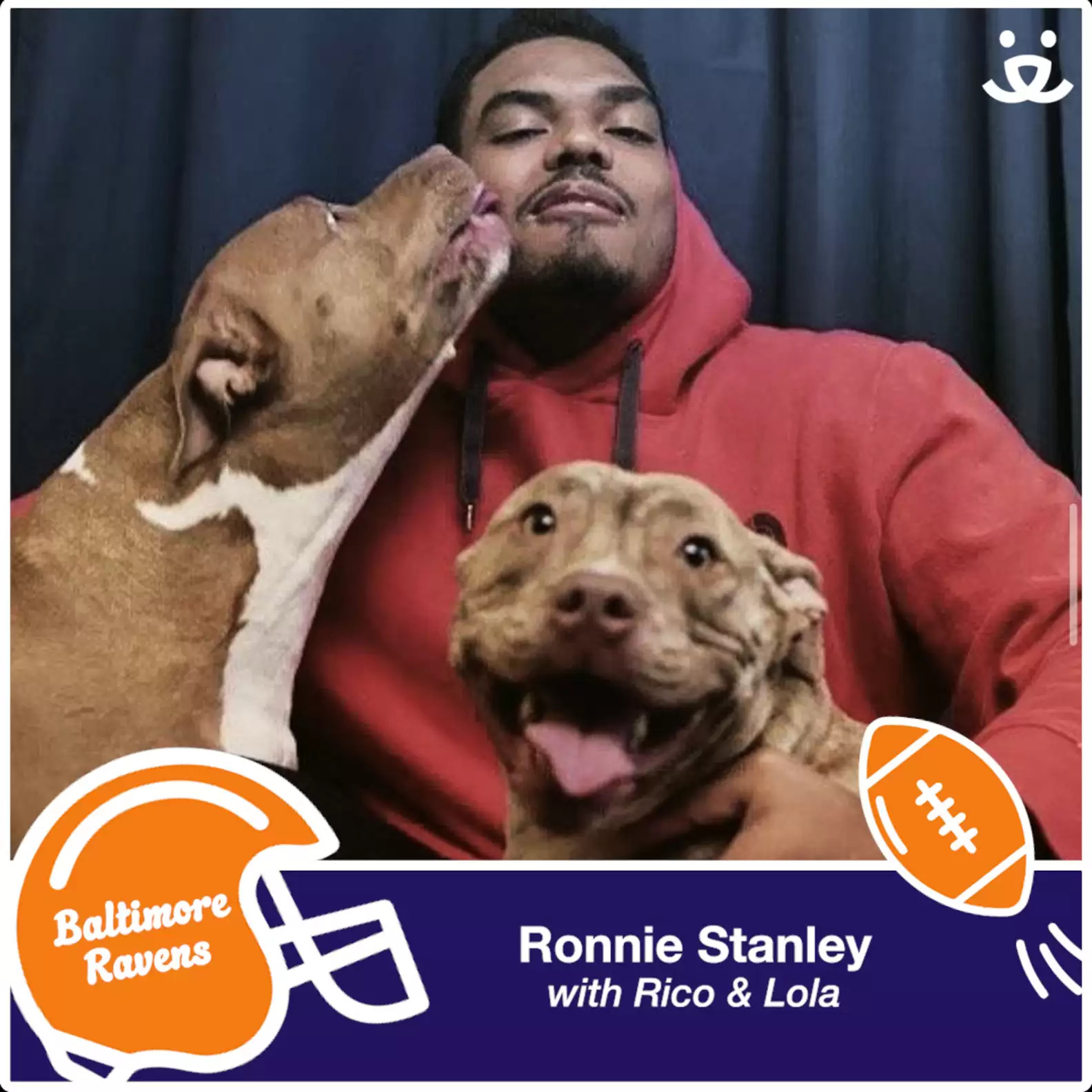 Ronnie Stanley Dogs Rico and Lola - Best Friends Society