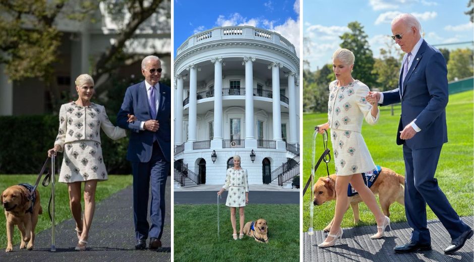 Selma Blair, Her Service Dog, and Joe Biden Commemorate “Americans With Disabilities Act” at the White House