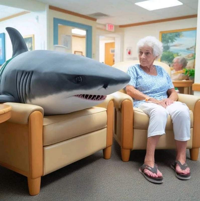 AI generated emotional support shark