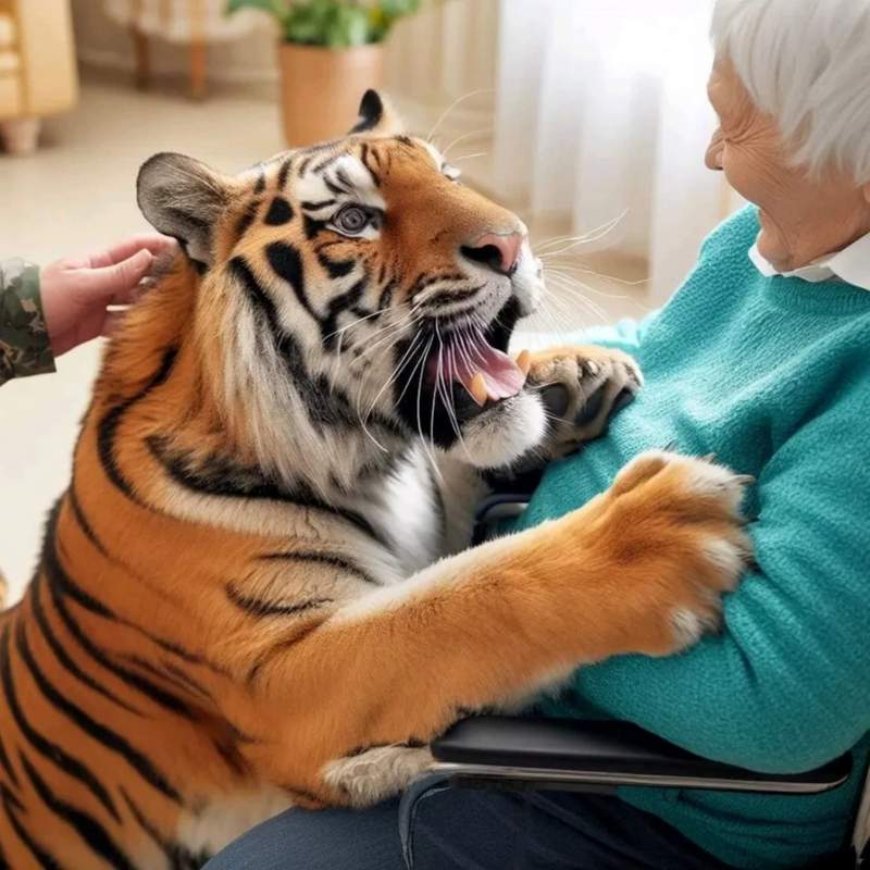 AI generated emotional support tiger