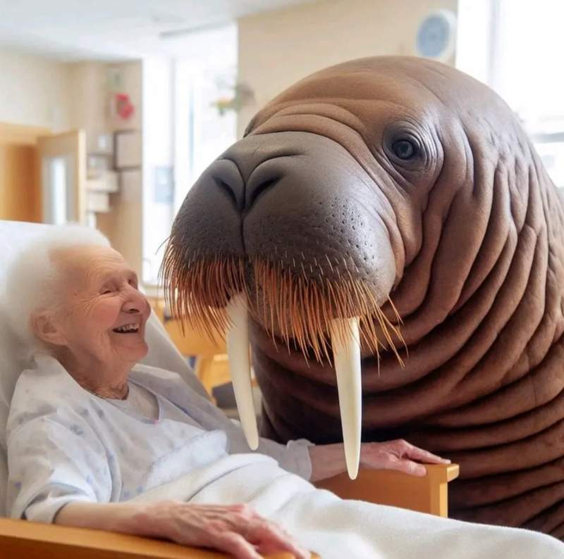 AI generated emotional support walrus