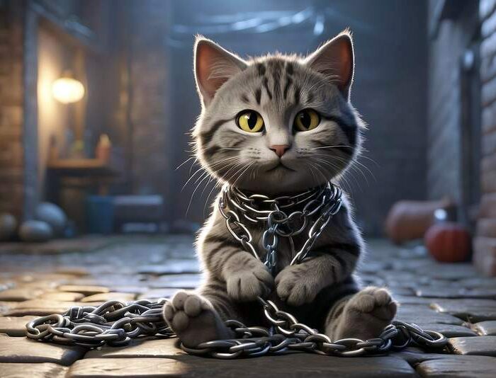 AI image of kidnapped cat