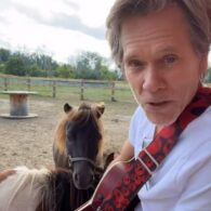 Kevin Bacon's pet Miniature Horses