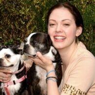 Rose McGowan's pet Bug, Happy and Fester