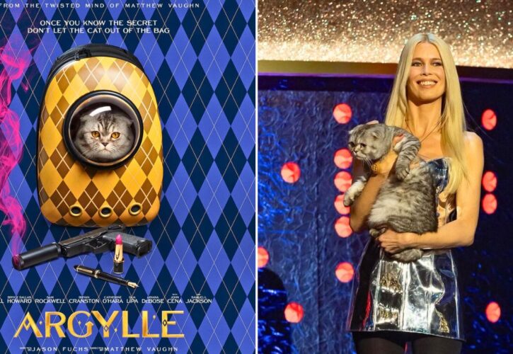 Nepo (Fur) Baby: Claudia Schiffer’s Cat, Chip, Landed a Leading Role in her Director Husband’s Movie ‘Argylle’