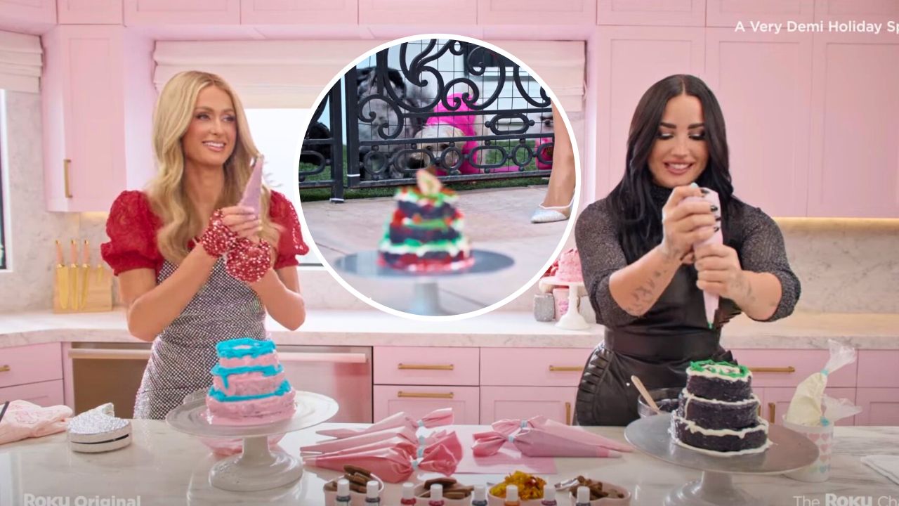 Paris Hilton and Demi Lovato Make Dog-Friendly Cakes for A Very Demi Holiday Special on Roku