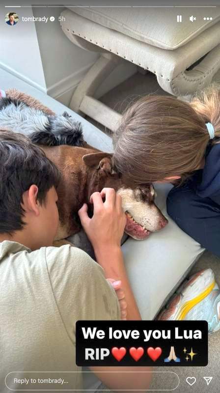Tom Brady Kids Instagram story deceased dog Lulu