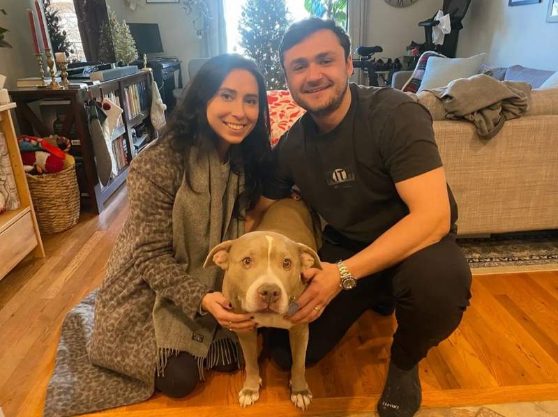 Couple that adopted Ocean the Pitbull