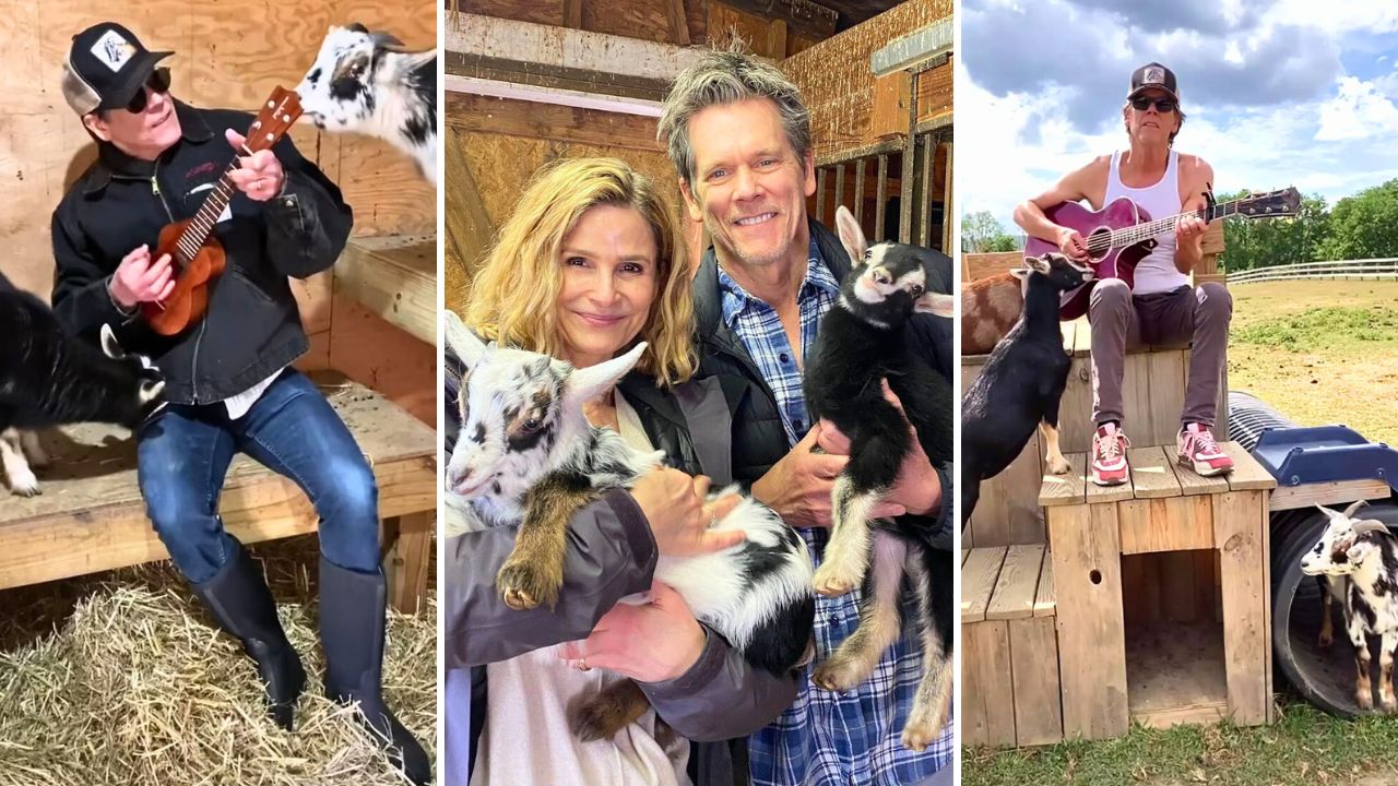A Cute Compilation of Kevin Bacon Singing to His Goats