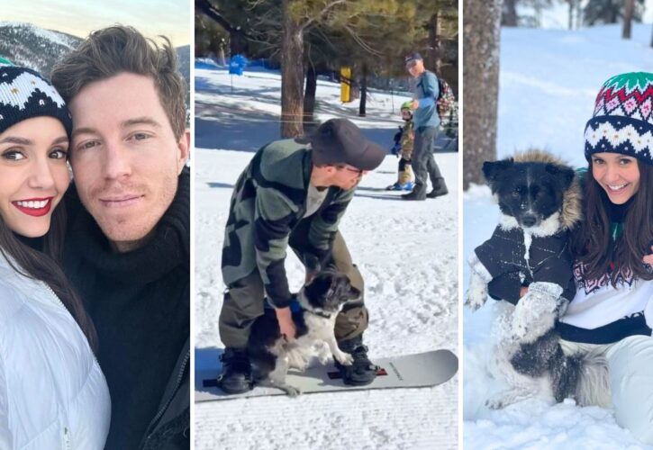 Olympian Shaun White Gives Nina Dobrev’s Pup a Pro Snowboarding Lesson