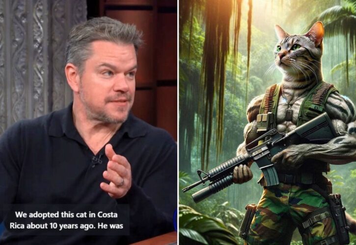 Matt Damon Says His Rescued Jungle Cat Is Jacked Like Arnold Schwarzenegger