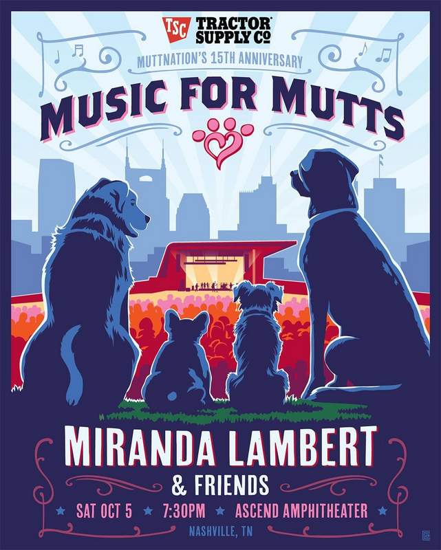 Miranda Lambert Music for Mutts charity concert