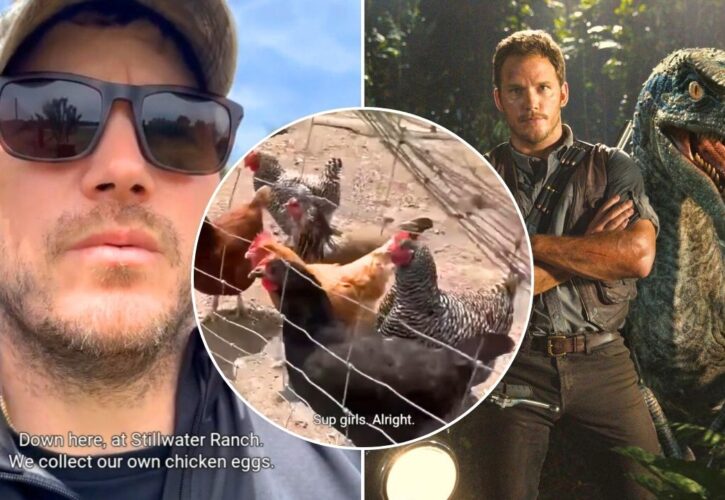 Chris Pratt Trades in Raptors for Chickens at His Family Farm