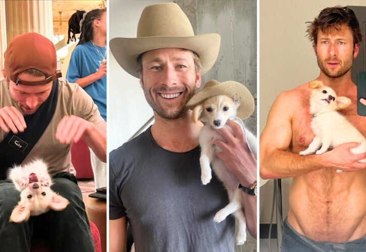 Glen Powell Shares a Cute Video (And Thirst Trap) Praising His Rescue Pup Brisket