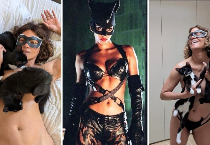 Halle Berry Poses Topless with Her Rescue Cats to Celebrate 'Catwoman' 20th Anniversary and Promote Adoption