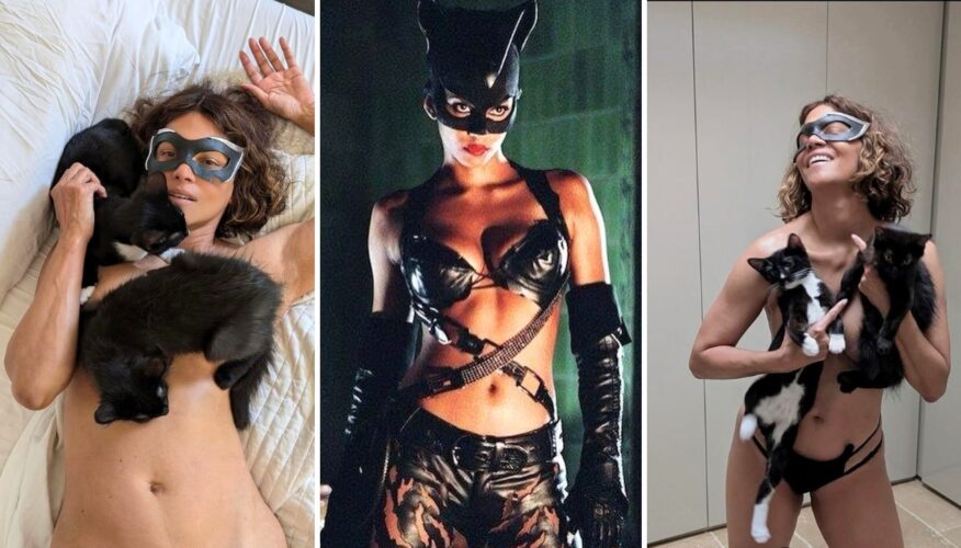 Halle Berry Poses Topless with Her Rescue Cats to Celebrate ‘Catwoman’ 20th Anniversary and Promote Adoption